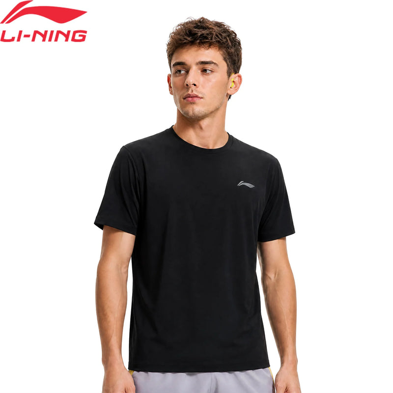 អាវយឺតរត់បុរស Li-Ning LN AIR DRY កមូល មានខ្យល់ចេញចូលបានល្អ មានផាសុកភាព និងឆ្លុះបញ្ចាំងពន្លឺ អាវយឺត LiNing Sport ទំហំធម្មតា ATSW505