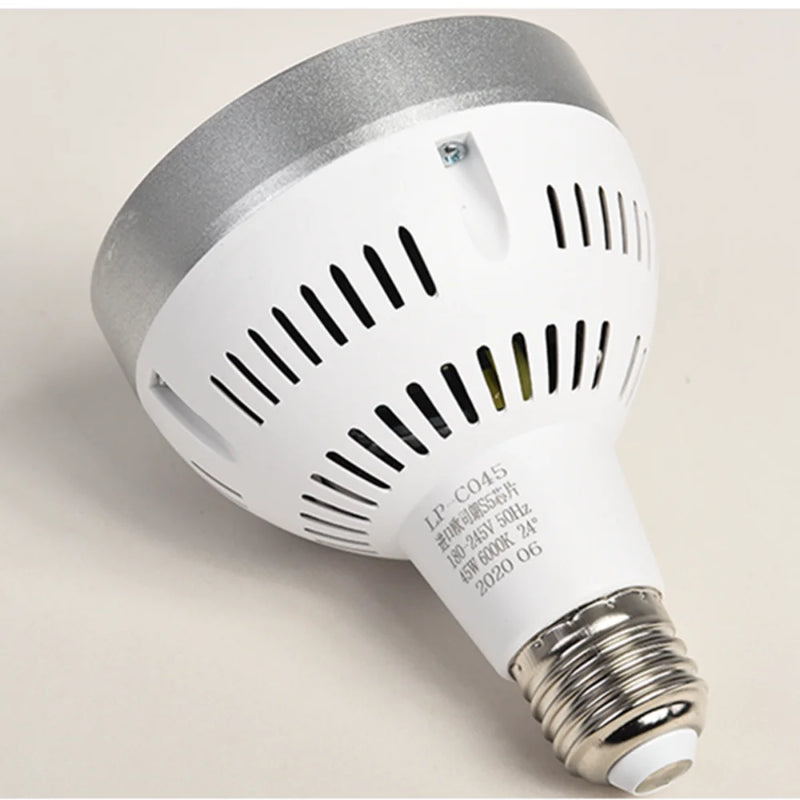 អំពូលភ្លើង LED ប្រើប្រាស់បានយូរក្នុងផ្ទះ ថាមពលខ្ពស់ Par30 35w 45w E27 ចង្កៀងសន្សំសំចៃថាមពលភ្លឺខ្លាំង 220v ភ្លើងបំភ្លឺពេលថ្ងៃ