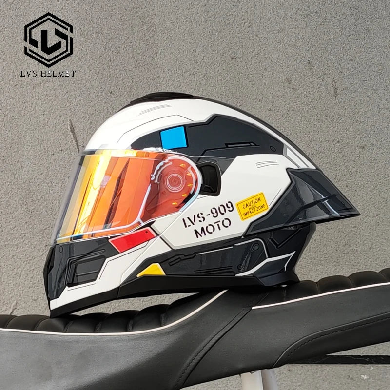 Motorcycle Modular Flip Helmet Dual Lens Big Wing Anti-Fog Visor Men Women Motorbike Touring Safety Headgear Casque Moto