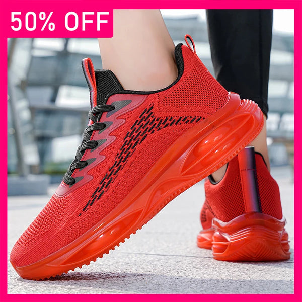 Men Sports Shoes New High-quality Mesh Breathable Lightweight Lace Up Running Shoes Summer Comfortable Versatile Tennis Shoes