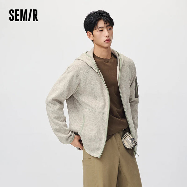 អាវក្រៅរដូវរងាបុរស Semir រចនាបថទំនើប ដៃអាវ Raglan មានមួក ប្រឆាំងនឹងឋិតិវន្ត ឆ្នាំ២០២៦ សម្លៀកបំពាក់រដូវរងាថ្មីប្រចាំថ្ងៃ រចនាបថធម្មតាក្នុងទីក្រុង