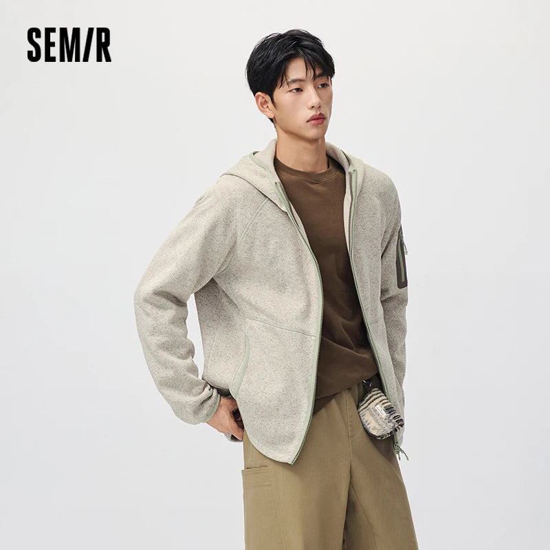 អាវក្រៅរដូវរងាបុរស Semir រចនាបថទំនើប ដៃអាវ Raglan មានមួក ប្រឆាំងនឹងឋិតិវន្ត ឆ្នាំ២០២៦ សម្លៀកបំពាក់រដូវរងាថ្មីប្រចាំថ្ងៃ រចនាបថធម្មតាក្នុងទីក្រុង