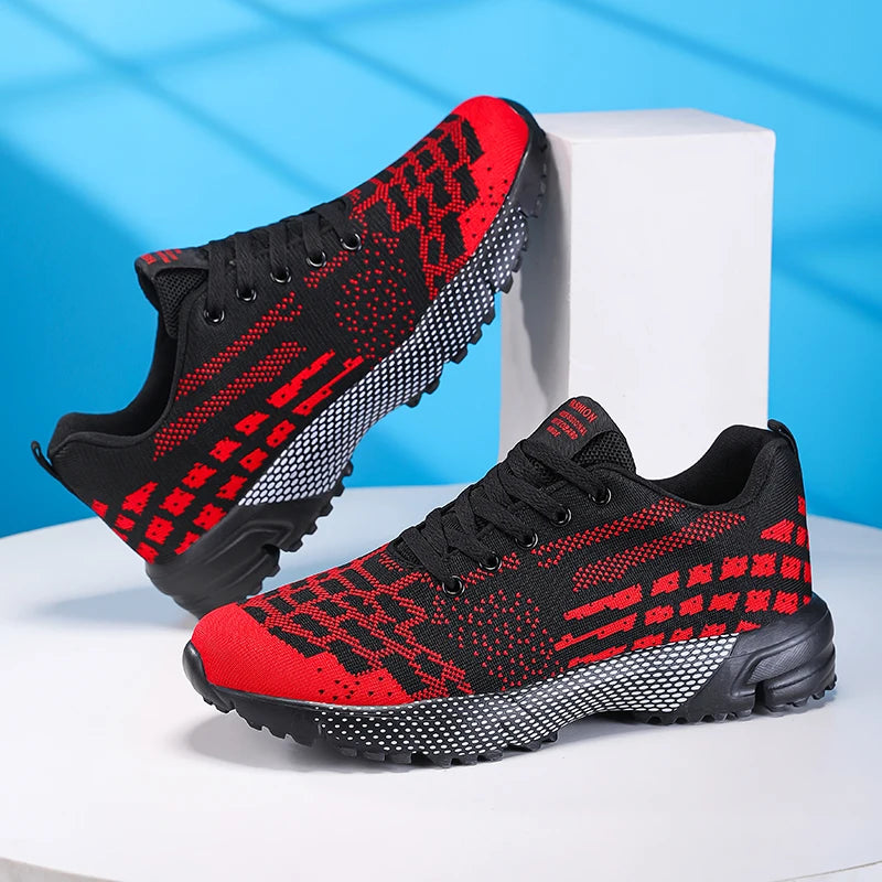 Mens Running Shoes Lightweight Breathe Mesh Casual Training Sneakers Thick Sole Cushioning Trendy Tennis Shoes for Man