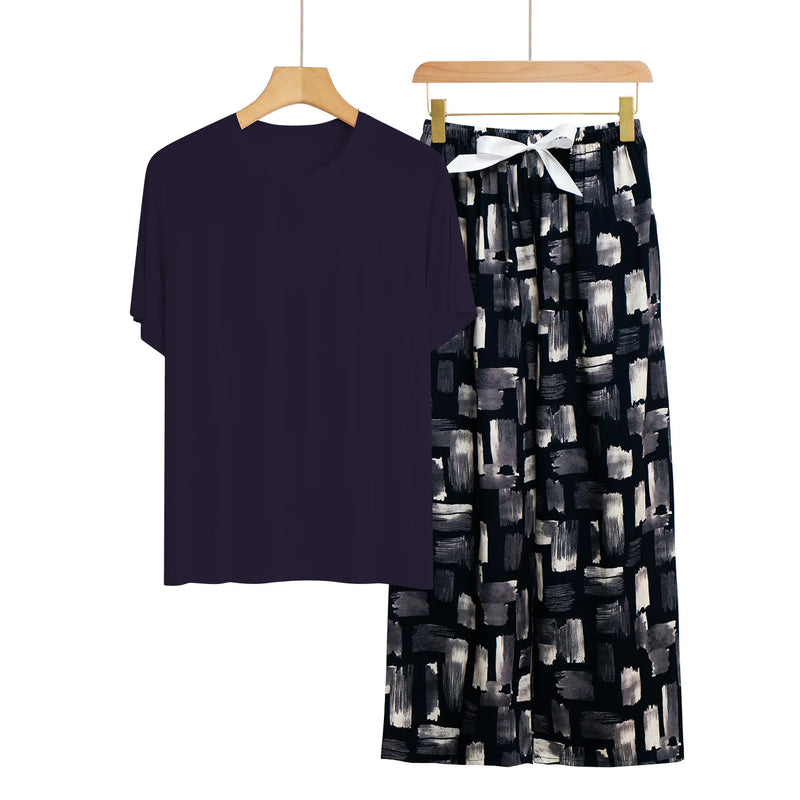Women's Pajamas Spring Summer Sleepwear Suit New Comfortable Short-sleeved Pants Set Modal Two-piece Loungewear Home Clothes