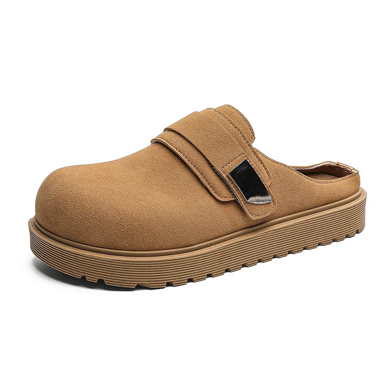 Men's casual Mule slippers summer breathable lightweight soft sole outdoor walking shoes slip on slides comfort fashion slippers