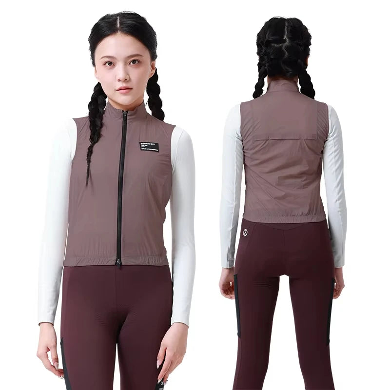 INBIKE Women Cycling Vest Jacket Sleeveless Water-Repellent Full Zipper MTB Cycling Clothing Lightweight Road Bike Top Clothes