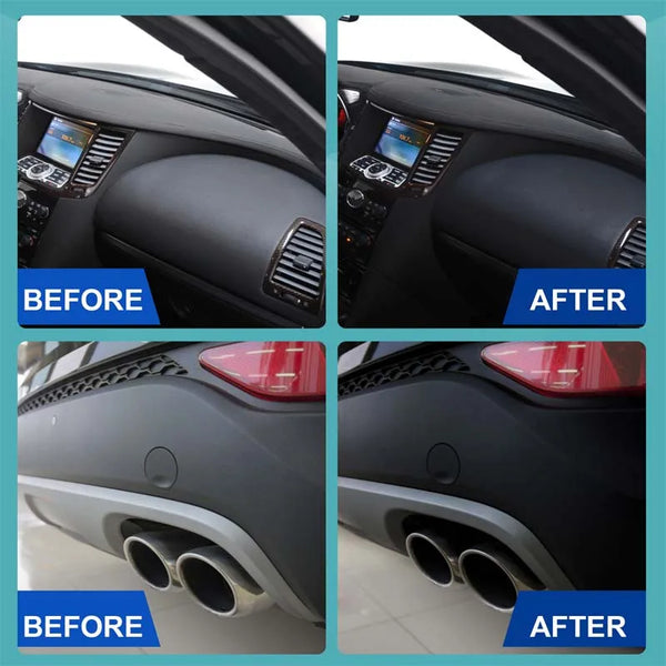 SEAMETAL 50ml Car Plastic Refreshing Coating Agent Set Nano Plastic Refurbish Agent with Sponge Cloth for Car Accessories