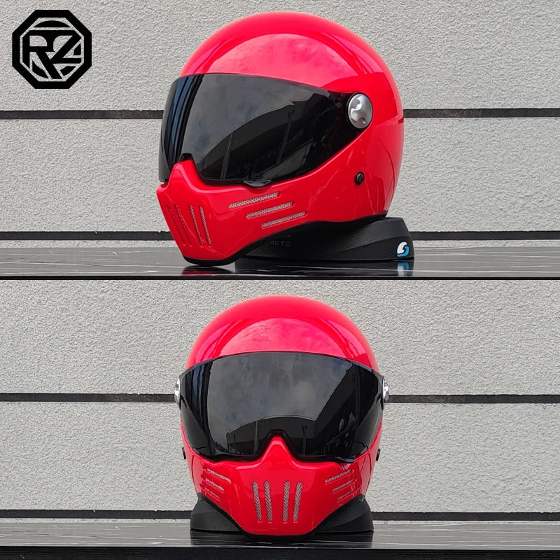 Retro motorcycle helmet ABS Light cruiser full coverage helmet for men and women DOT approved