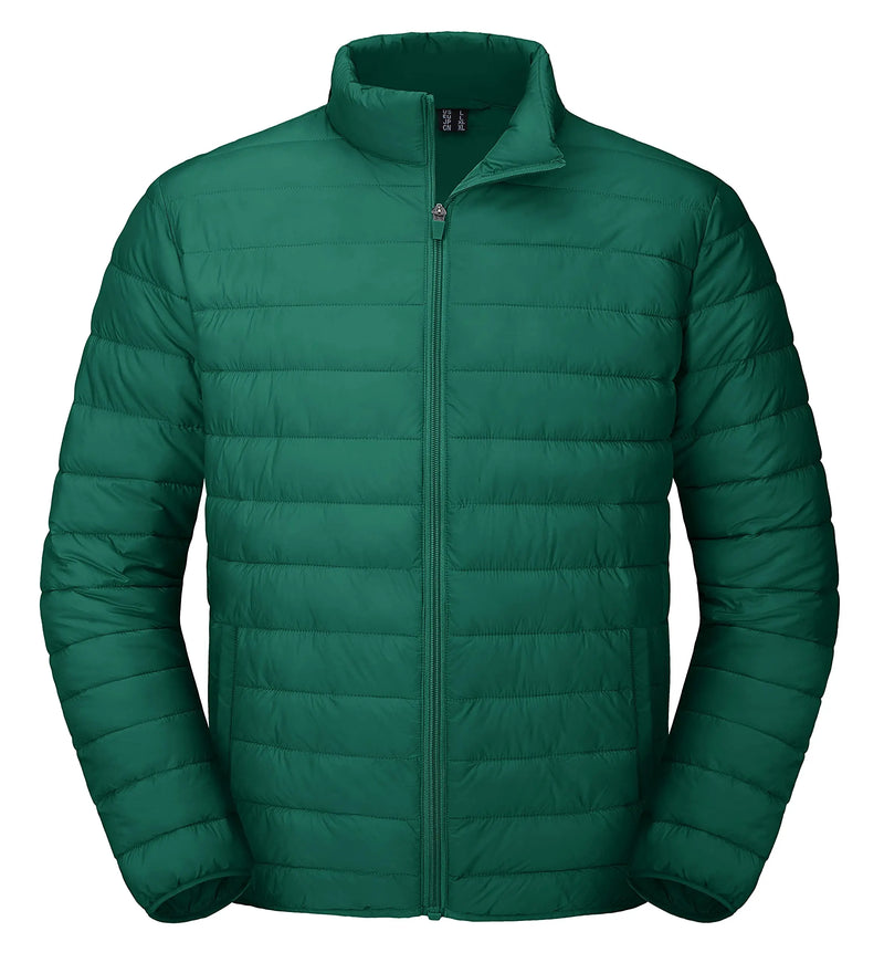 TACVASEN Men's Winter Puffer Quilted Lightweight Waterproof Warm Down Jacket Windproof Jacket For Outdoor Wear With 2 Pockets
