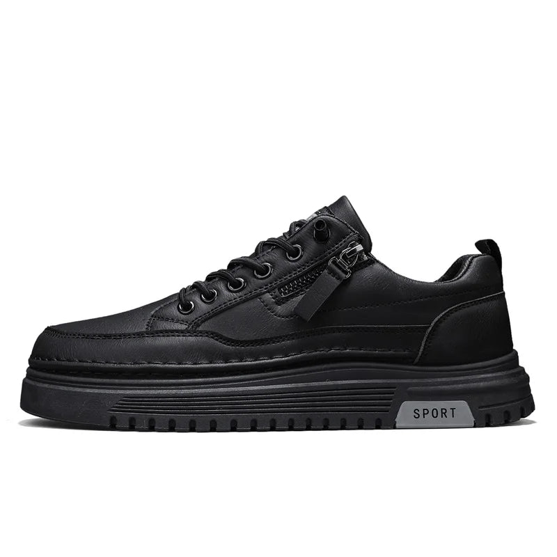 Men's Thick sole casual shoes spring new breathable soft-sole anti-slip outdoor walking shoes white flat shoes sports board shoe