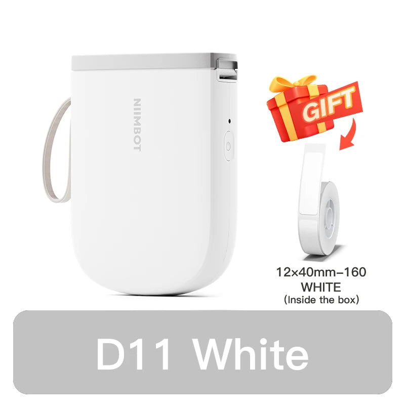 NiiMbot D11 Bluetooth Thermal Label Printer Portable Wireless Label Maker Machine Multiple Templates Available for Office Home