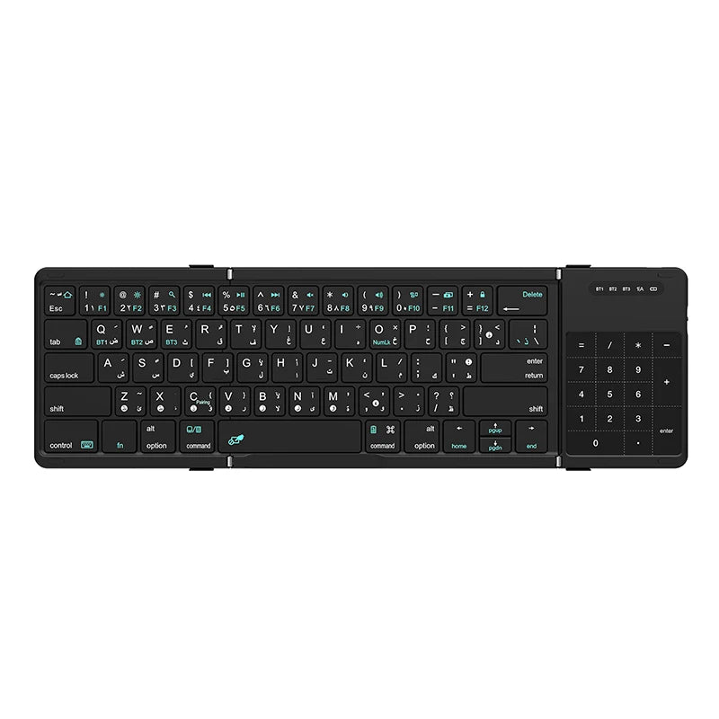 NILLKIN Mini Folding Wireless Bluetooth Keyboard Spanish Arabic German with Touchpad for PC Mac Smartphone Windows Android IOS