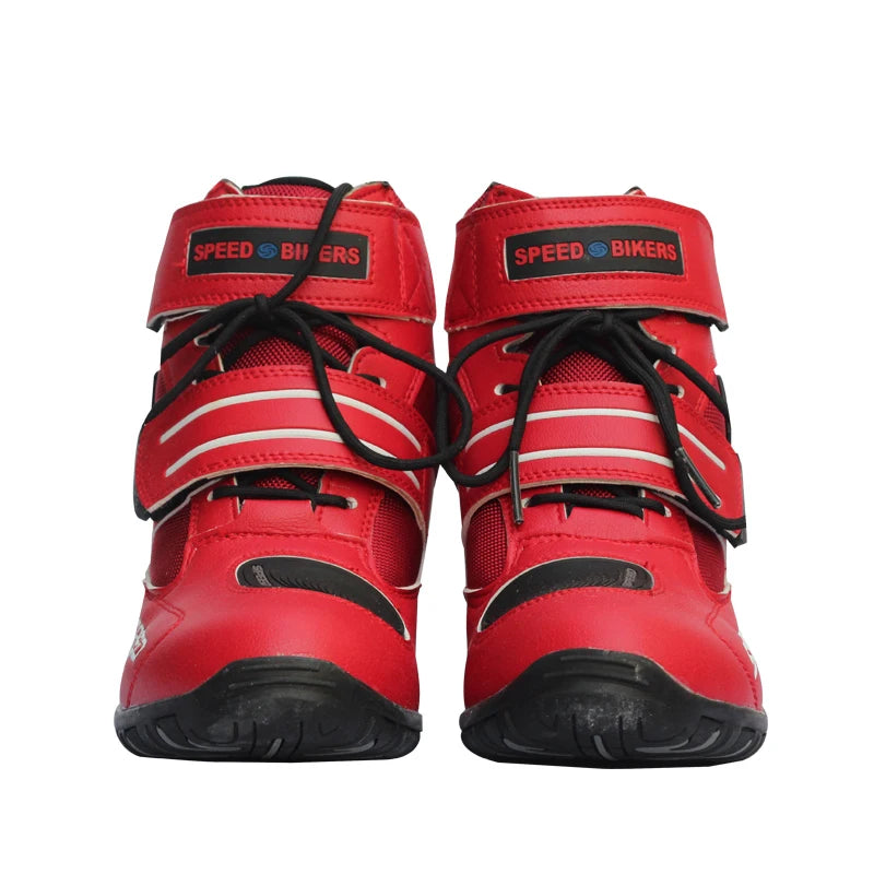 Professional Motorcycle Racing Boots Men's & Women's Leather Antiskid Motorcycle Shoes PRO-BIKER A005 Model