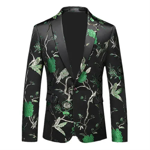 2026 New Men's Pink Embroidered Suit Jacket, Wedding Party Dress Coat, Fashionable Slim Male Blazers, Asian Size M-5XL 6XL