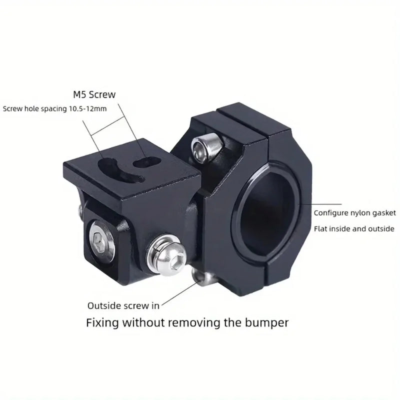 JOYINLED 1/2PCS Universal Motorcycle Headlight Fog Light Brackets Adjustable Bumper Clamp Mount Kit for Work Light