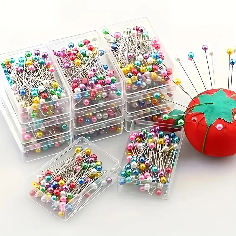 98pcs Mixed Color Metallic Beaded Sewing Pins,Large Head Positioning Pins.for Sewing,Tailoring,Quil.Sewing Supplies Accessories