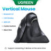 UGREEN Vertical Mouse Wireless Bluetooth5.0 2.4G Ergonomic 4000DPI 6 Mute Buttons for MacBook Tablet Laptops Computer PC Mice Vertical Mouse CHINA