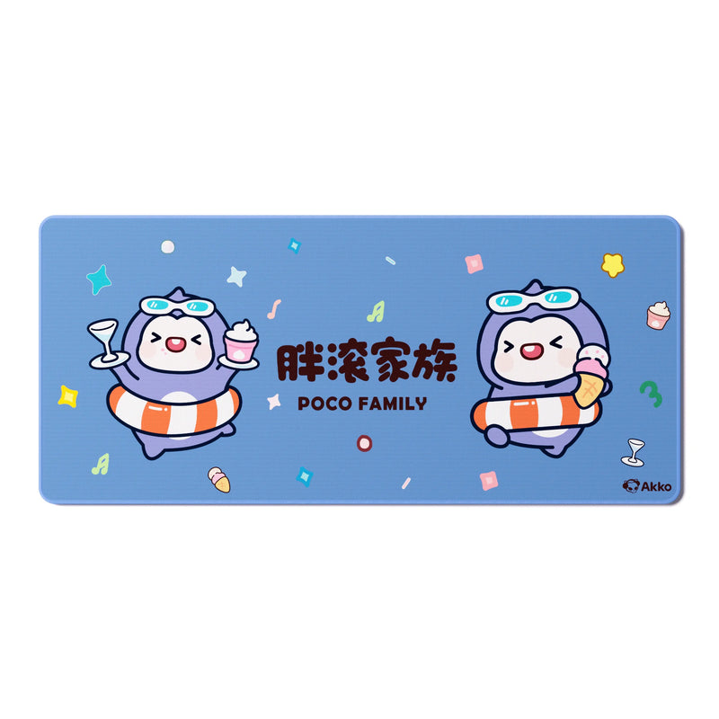 Akko Cute Animal Theme Keyboard Mouse Pad 900X400mm Large Anti-Slip Rubber Gaming MousePad Thick Seam Edge for Office and Gaming
