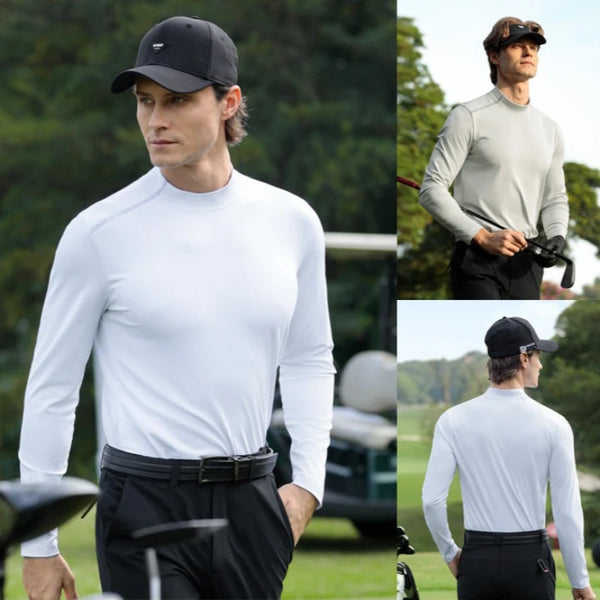 PGM Golf Men's Long Sleeve Bottom Shirt Spring/Summer High Elasticity Soft Clothes Top YF866