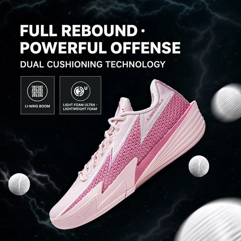 ស្បែកជើងបាល់បោះបុរស Li-Ning WADE FLASH 2 លើទីលាន BOOM មានទ្រនាប់ទន់ មានខ្យល់ចេញចូលបានល្អ ស្បែកជើងប៉ាតា LiNing មានស្ថេរភាព ABPV013