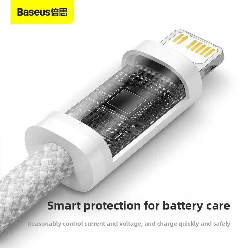 ខ្សែសាកទិន្នន័យ BASEUS Apple Data Cable 20W PD High Power Fast Charging Cable សម្រាប់ iPhone 14-8 Series
