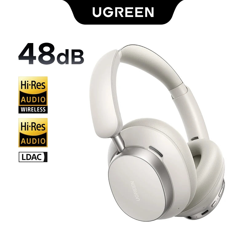 UGREEN Headset Hybrid Active Noise Cancelling Earphone Wireless Bluetooth Headphones 120H Playtime Hi-Res Audio LDAC