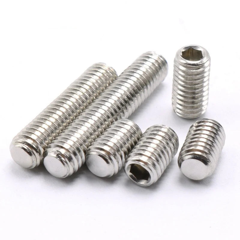 DIVEDEER 20pcs M3 M4 M5 M6 M8 DIN916 304 Stainless Steel Hex Hexagon Socket Allen Cup Point Set Screws Grub Screw