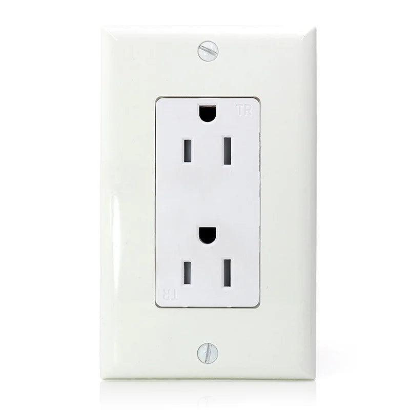 Us Standard 20amp Wall socket with 4AUSB port,American 15amp socket with power leakage protection,TypeC Smart 4.8A Fast Charging