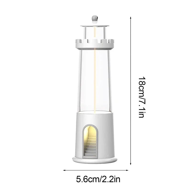 Lighthouse Ambient Light Moon Projection Night Lights Remote Control Bluetooth Music Motion Sensor Creative Desktop Decor Gifts