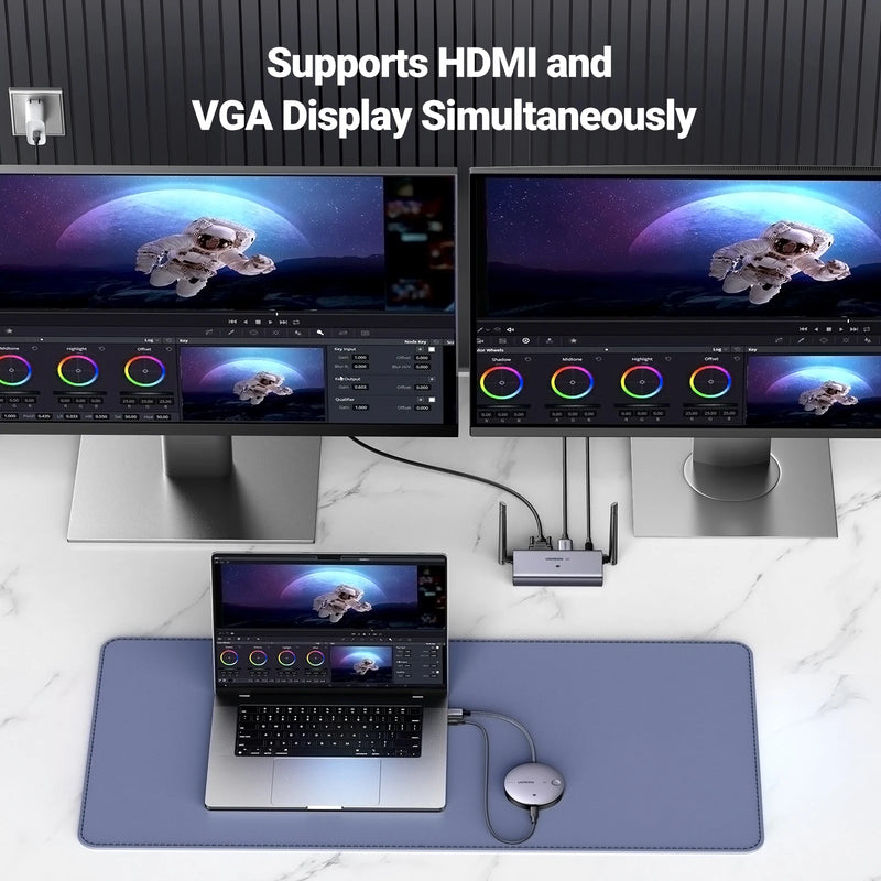 UGREEN Wireless HDMI Extender Kit 5G 50M Video Transmitter & Receiver 4K 30Hz Transmits Display Adapter for TV PC Monitor