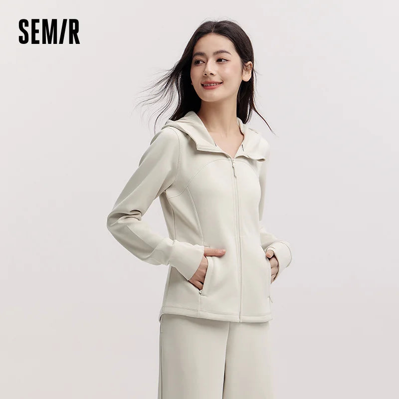 Semir Slim Fit Jacket Soft Texture Women Spring Casual Fashion Comfort Sport Style Versatile Trend New 2026