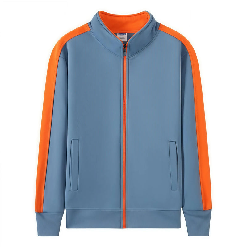 Autumn and Winter Casual Fleece Zipper Cardigan Stand-Up Collar Sweatshirt Custom-Made Work Clothes with Printed Logo