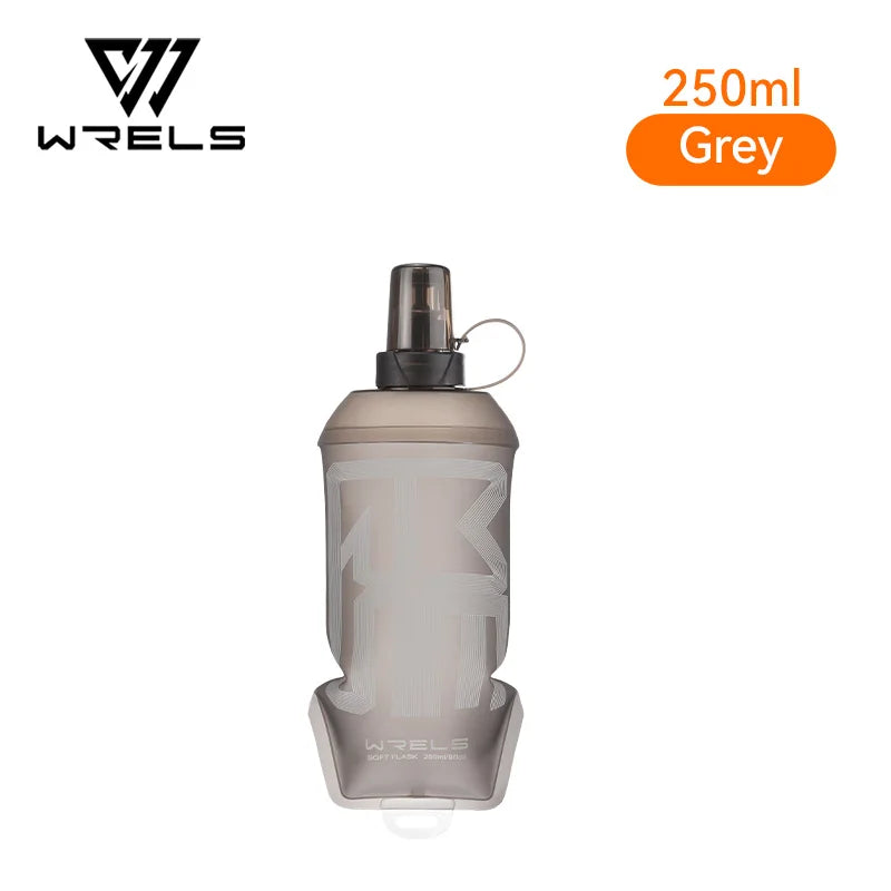 WRELS TPU Soft Water Bottle BPA‑Free Collapsible Flask Leakproof Soft Flask Hiking Climbing Marathon Sports Hydration Pack