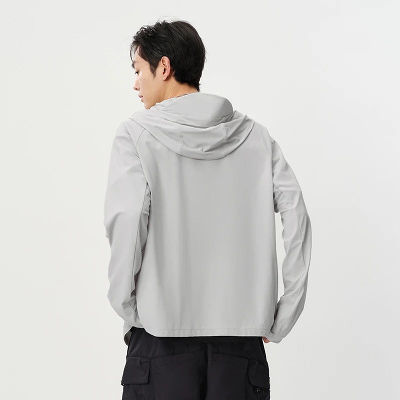 Semir Men Jacket UV Protection Cool Feeling Breathable Knit Elastic Hooded 2026 Summer Comfortable Outdoor Fashion Top