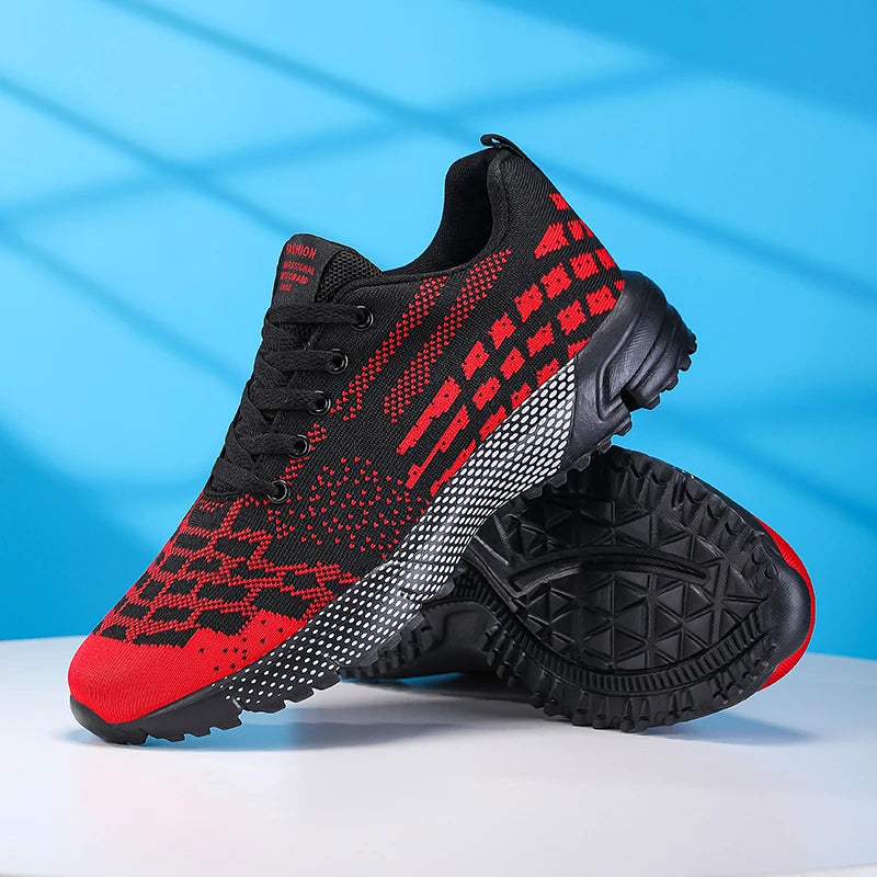 Mens Running Shoes Lightweight Breathe Mesh Casual Training Sneakers Thick Sole Cushioning Trendy Tennis Shoes for Man