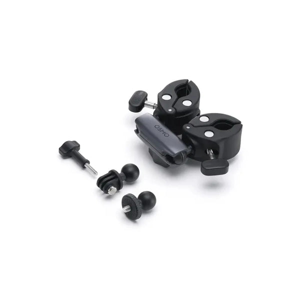 DJI Osmo Dual Heavy-Duty Clamp durable clamp pairs with Motorcycle Heavy-Duty Mount and Carbon Fiber Selfie Stick for Osmo 360