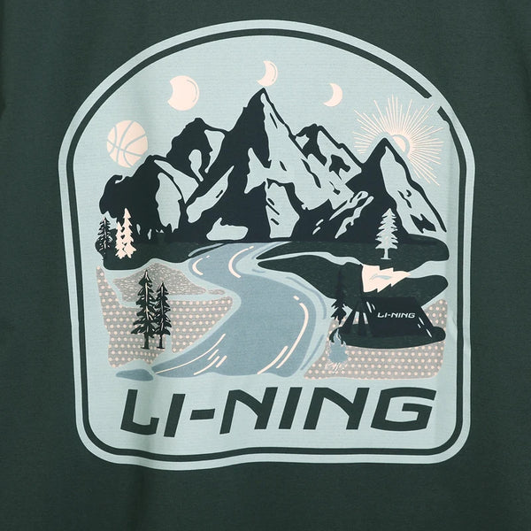 អាវយឺតបាល់បោះបុរស Li-Ning រាងរលុង 100% Polyester កមូល LiNing អាវយឺតកីឡាលំហែកាយ ATSV905