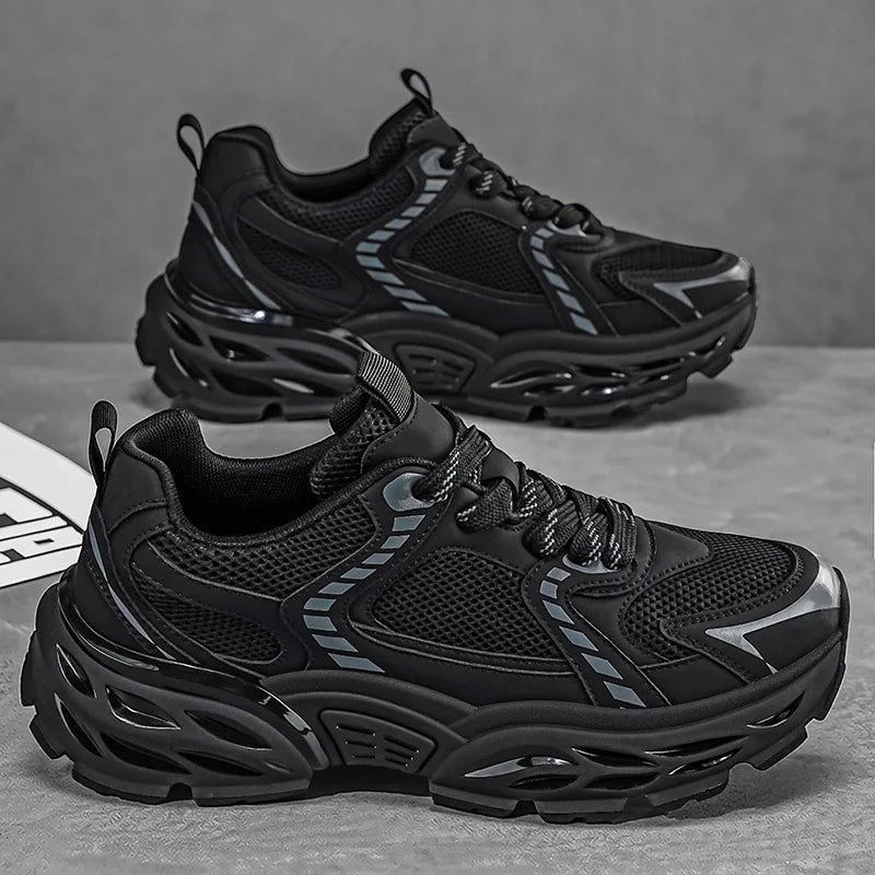 Chunky sneakers four seasons breathable light soft sole outdoor racing running shoes casual anti slip fashion speed sports shoes