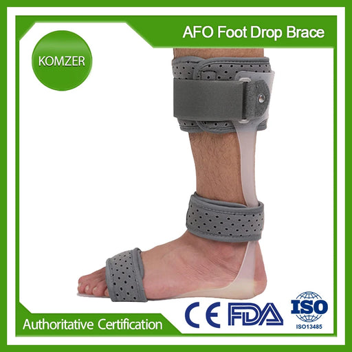 KOMZER AFO Foot Drop Brace Medical Ankle Foot Orthosis Support Drop Foot Postural Correction Brace