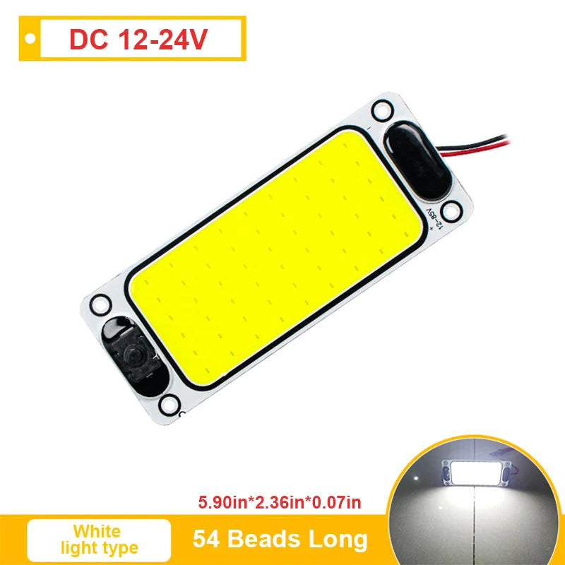 SEAMETAL 54/108LED 12-24V Car Reading LED Night Strip Light Interior Light Ceiling Lamp with On Off Switch for Van Lorry Truck