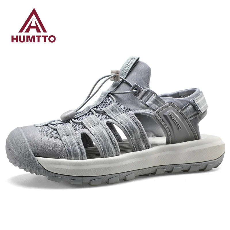 HUMTTO Outdoor Water Sneakers Quick-drying Beach Sandals 2026 Men Leather Hiking Camping Climbing Aqua Shoes Breathable for Mens