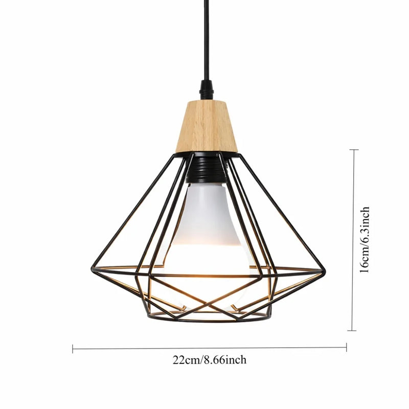 JOYINLED E27 Industrial Lighting Loft Pendant Light Vintage Iron Lamp Shade Loft Coffee Bar Kitchen Hanging Pendant Light Metal