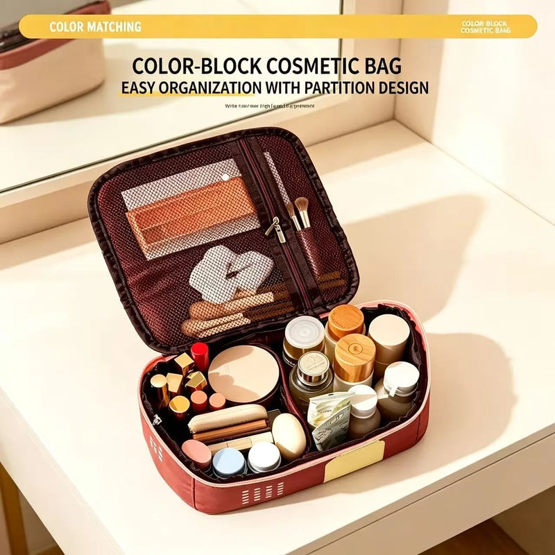 Cute House Shaped Makeup Bag Large Capacity Portable Travel Cosmetic Bag Waterproof Toiletry Storage Organizer for Women