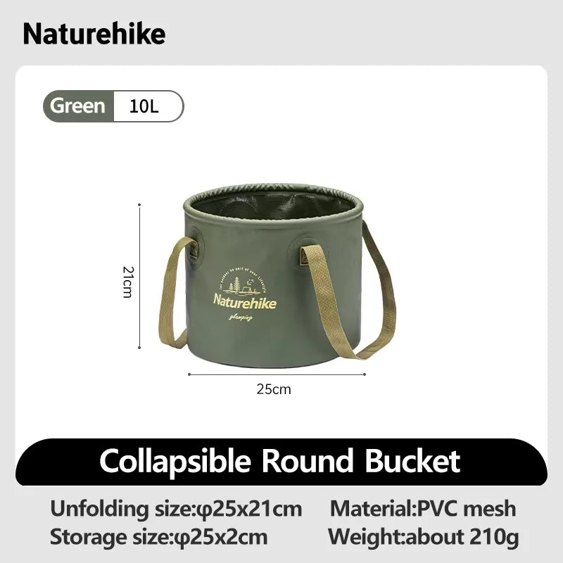 Naturehike Collapsible Waterproof Bucket Portable Outdoor Multifunctional Travel Folding Container Camping Hiking Storage Bag
