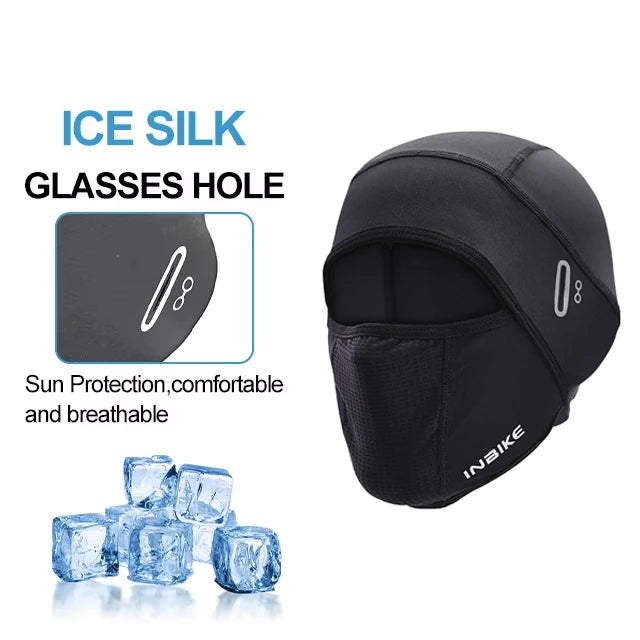 INBIKE Summer Cycling Mask UV Sun Protection Full Head Mask Face Cooling Neck Gaiter Breathable Face Covering Motorcycle Cycling
