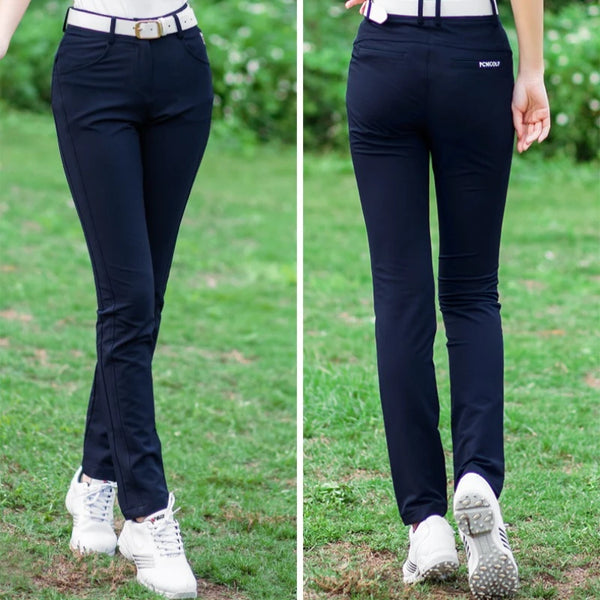 PGM Spring Summer Golf Women's Pants Solid Color Slimming Sports Pant KUZ069