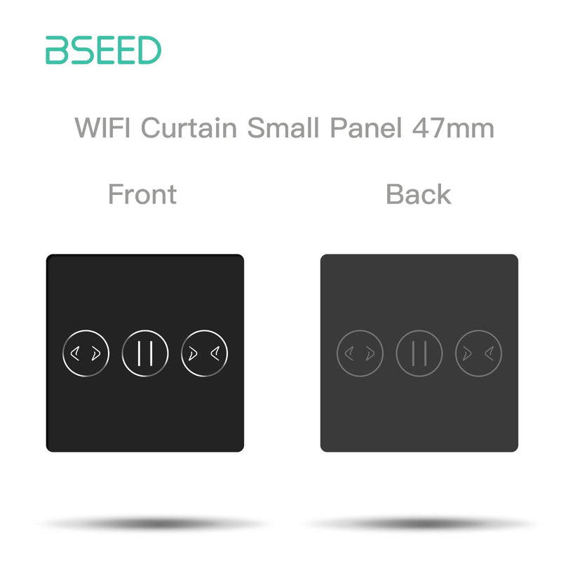 BSEED 1/2/3Gang Wall Touch Switch Small Glass Panel 47mm Dimmer Curtain Crystal Panel Parts Only DIY Combine With Glass Frame