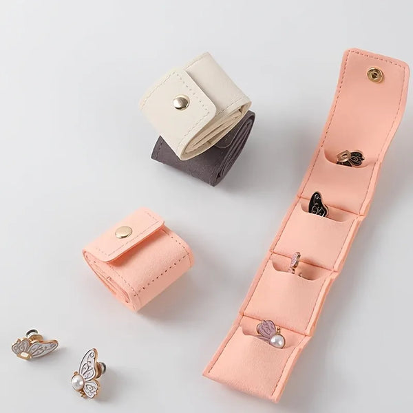 1pc Convenient Divided Jewelry Bag, Travel Classification Ear Stud Jewelry Bag, Jewelry Storage Box, Storage Bag.