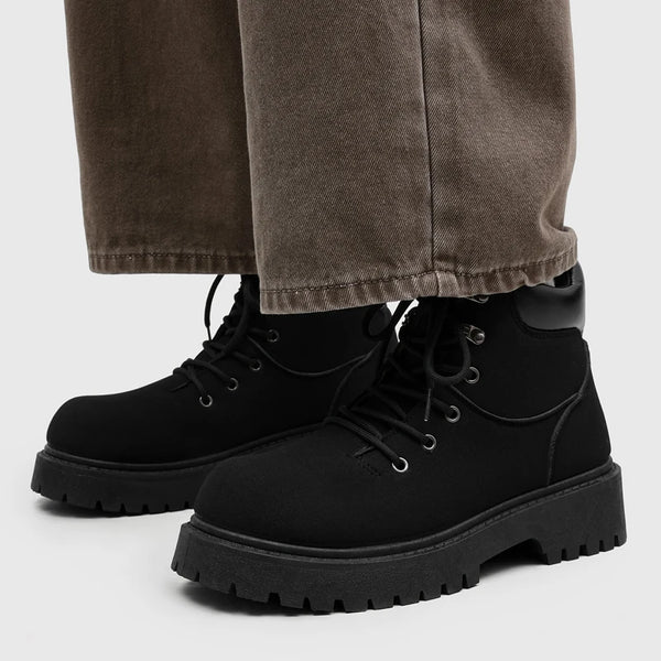 Men's boots four seasons new retro casual boots fashion light breathable soft-sole non-slip comfort outdoor walking work boots