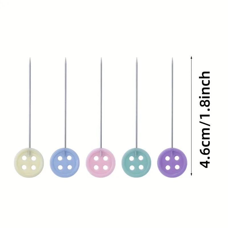 50pcs Clothing Tailor'S Hand Positioning Pins for Sewing,Cartoon Large Head Pins for Craft Sewing Additions,Embroidery Supplies